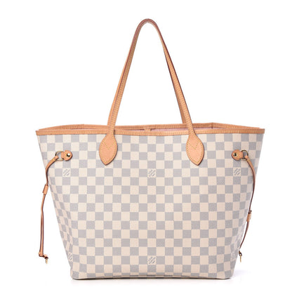 Louis Vuitton Damier Azur Neo Neverfull MM Rose Ballerine 1 of 16