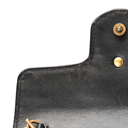 Gucci Calfskin Matelasse Super Mini GG Marmont Shoulder Bag Black 12 of 15