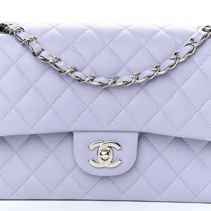 Chanel Caviar Quilted Medium Double Flap Light Purple 8 of 11