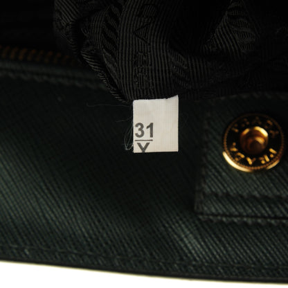 Prada Saffiano Lux Bi-Color Tote Smeraldo 7 of 8