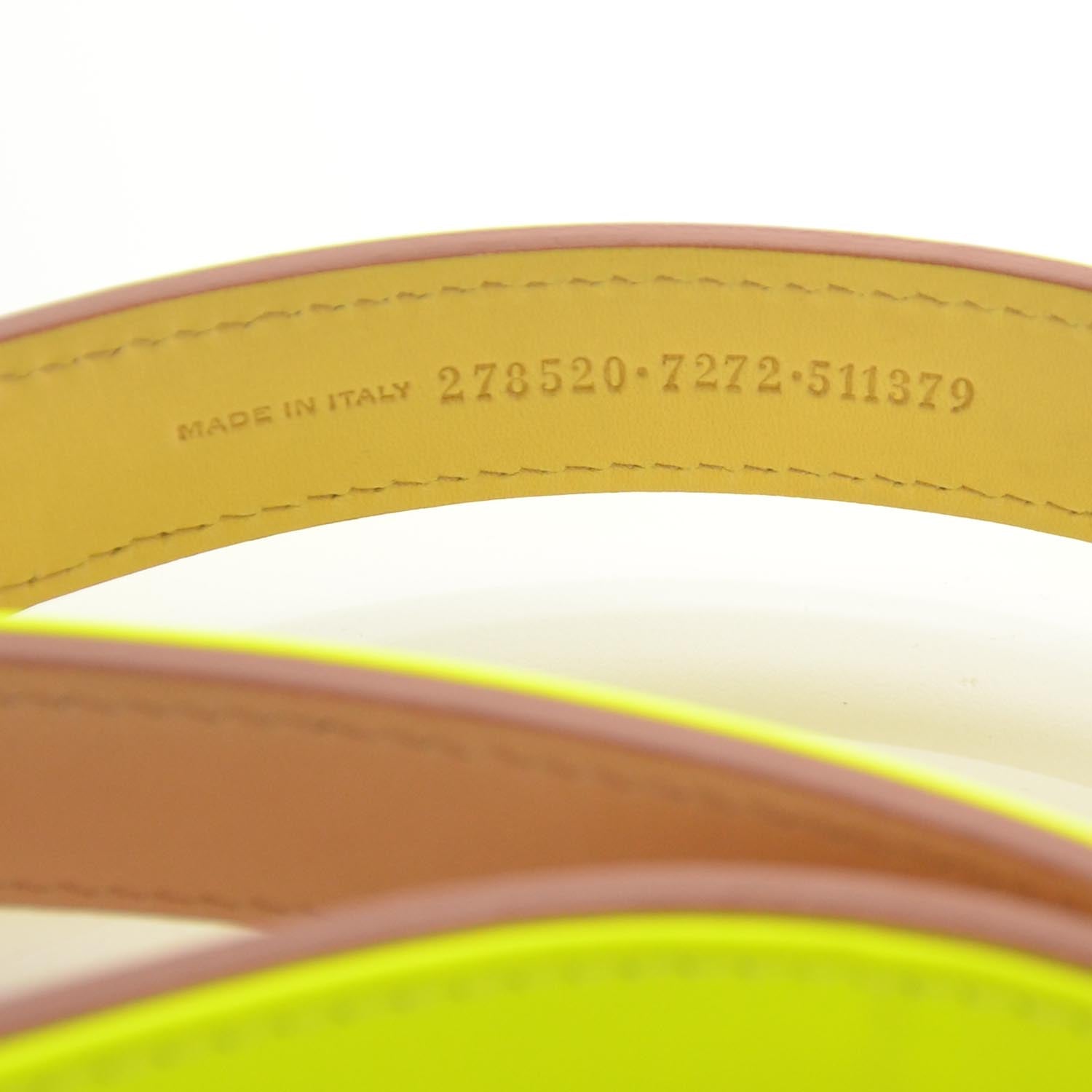 Balenciaga Leather Dog Leash Neon Yellow 3 of 4