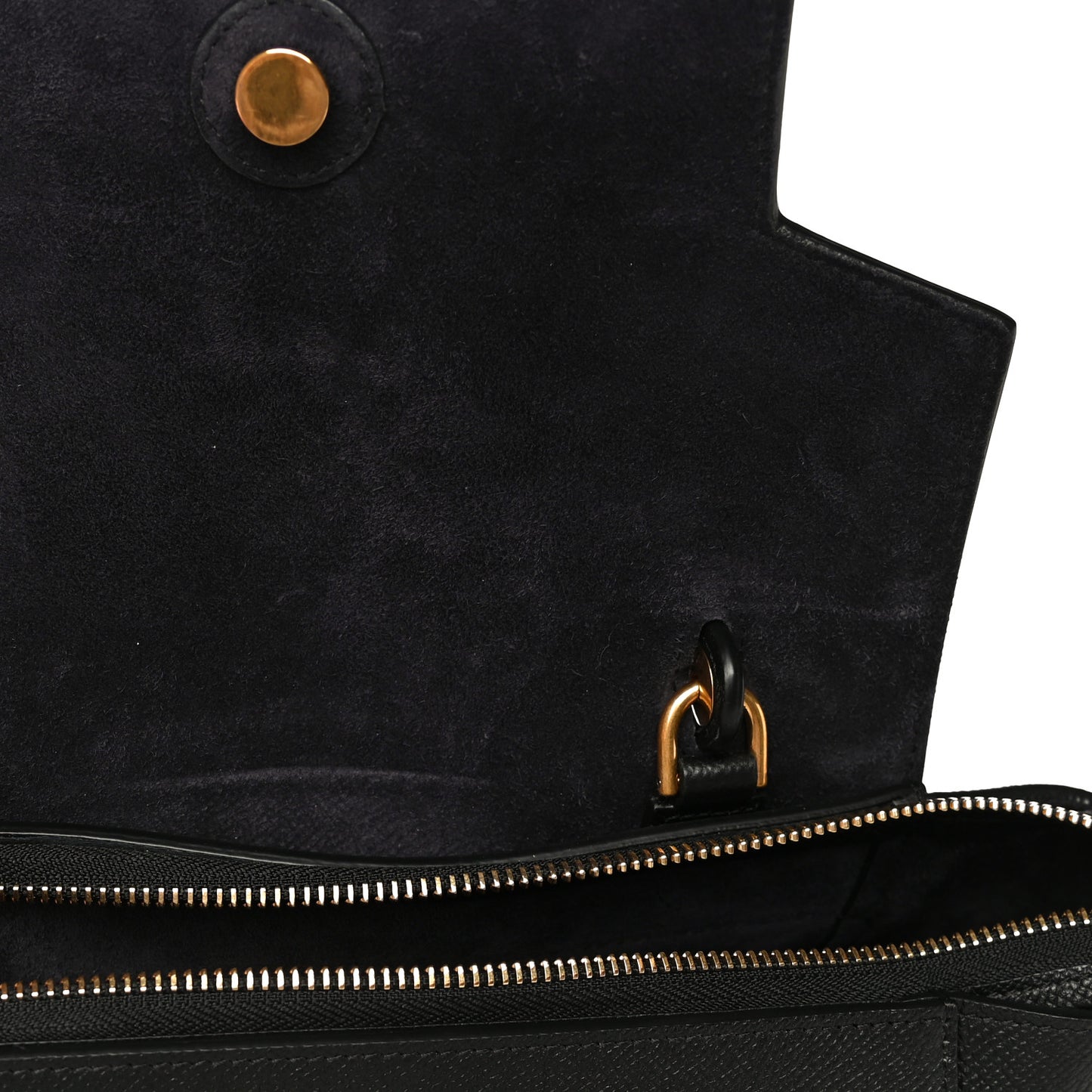Grained Calfskin Micro Belt Bag Black