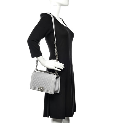 Chanel Lambskin Quilted Medium Boy Flap Grey 2 of 10