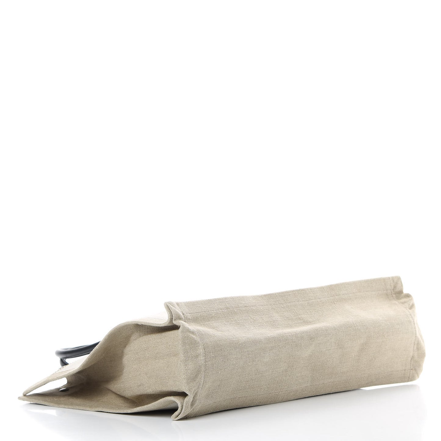 Linen Calfskin Rive Gauche Tote Optic White