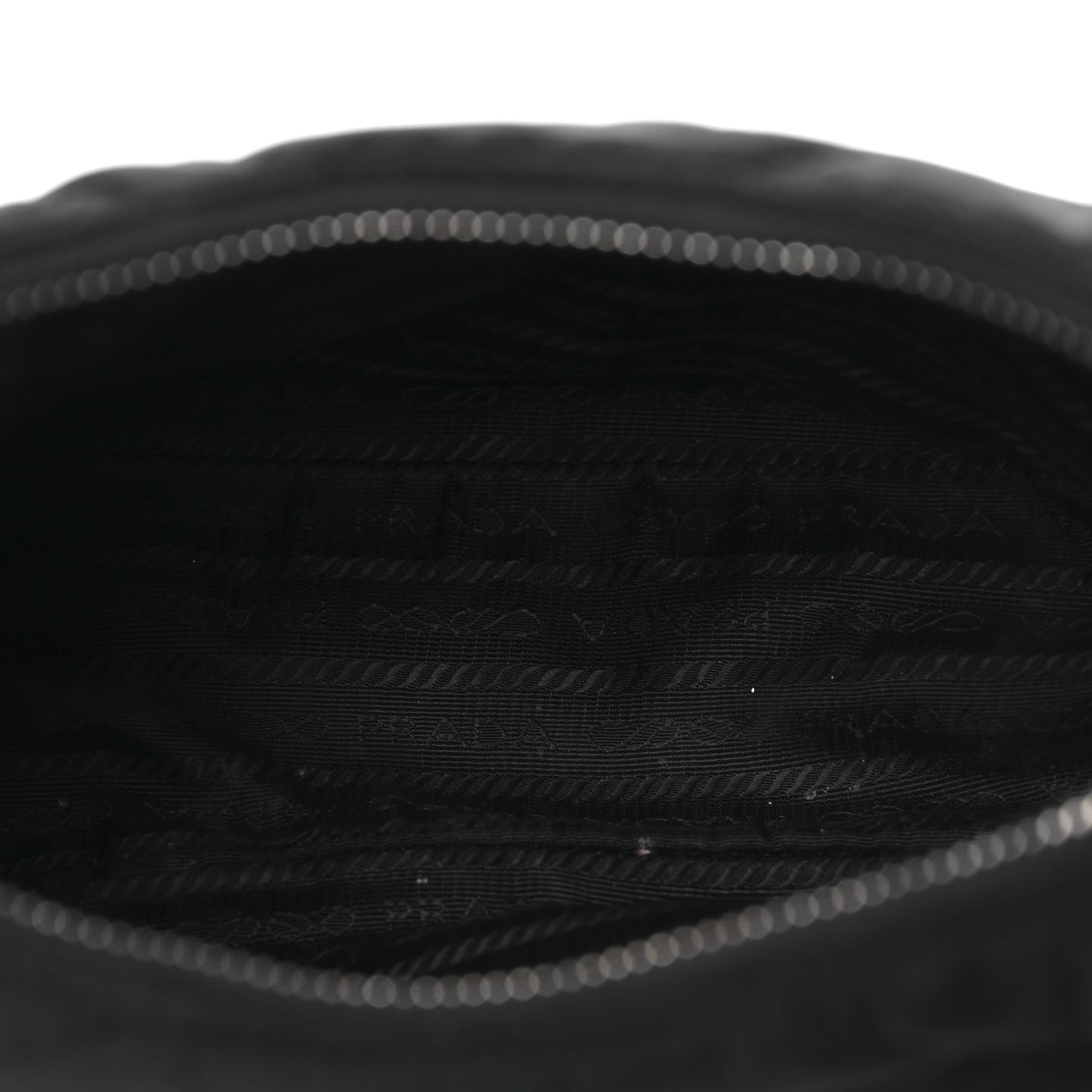 Re-Nylon Triangle Padded Patchwork Shoulder Bag Black