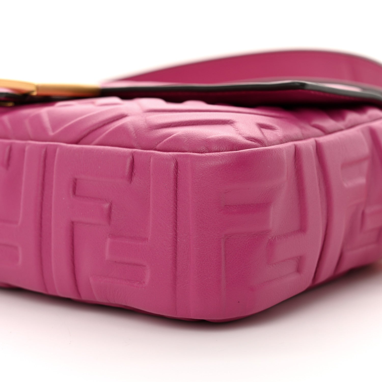 Fendi Nappa FF 1974 Embossed Baguette Ciclamino Pilar 9 of 10