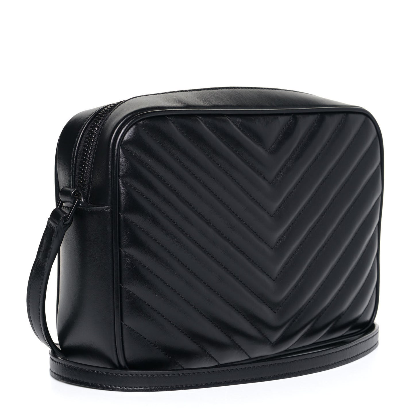 Calfskin Matelasse Monogram Lou Camera Bag Black