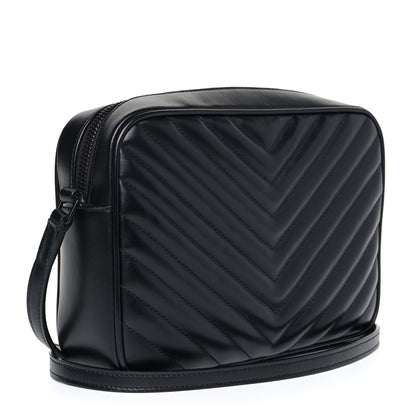 Saint Laurent Calfskin Matelasse Monogram Lou Camera Bag Black 2 of 5