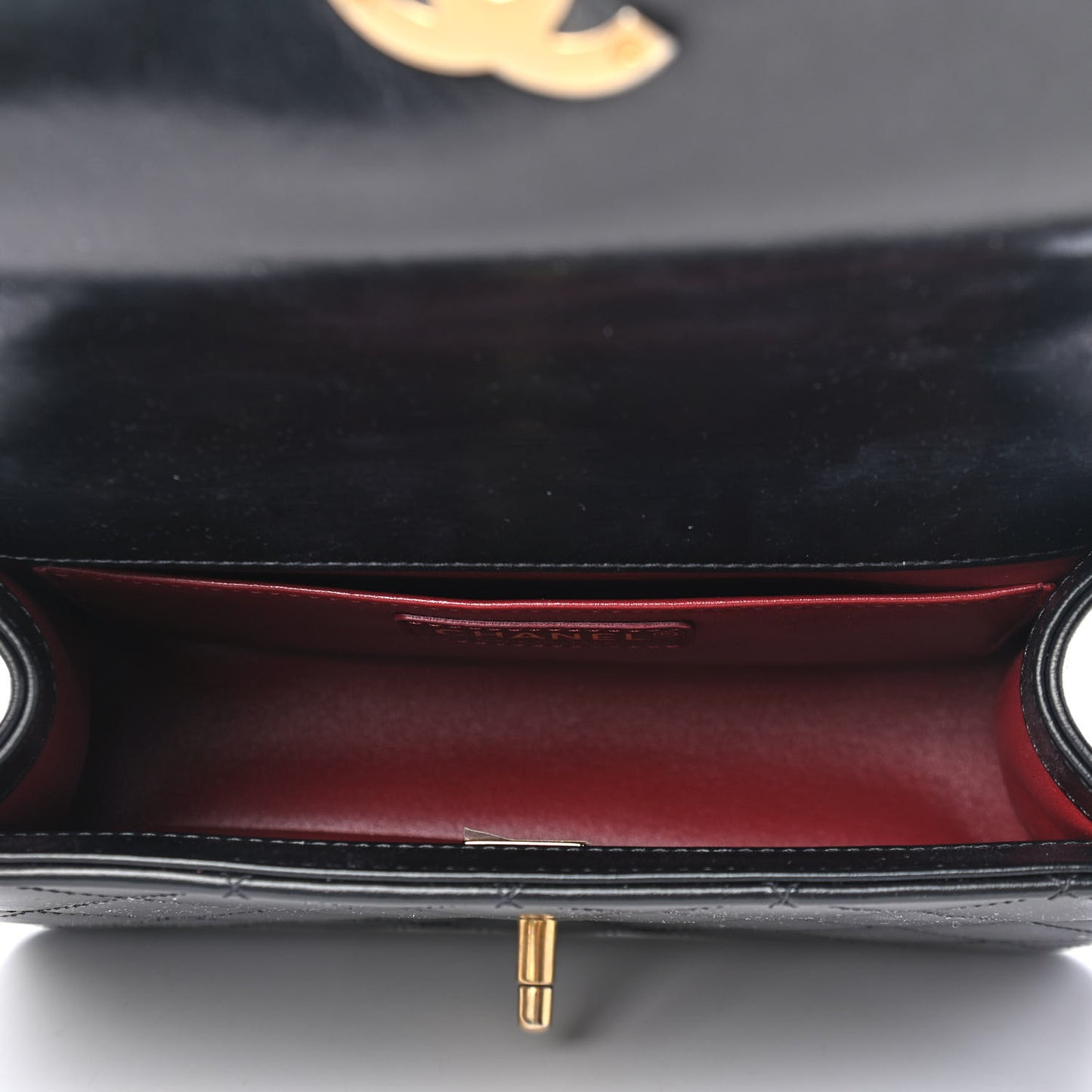 Calfskin Quilted Perfect Fit Flap Black