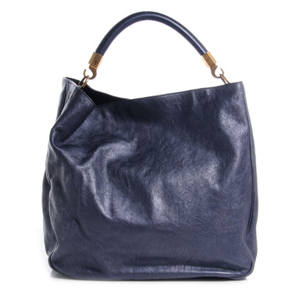 Saint Laurent Leather Large Roady Navy 1 of 10