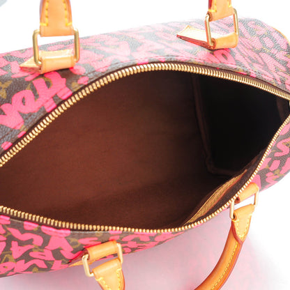 Louis Vuitton Monogram Graffiti Speedy 30 Fuchsia 5 of 8