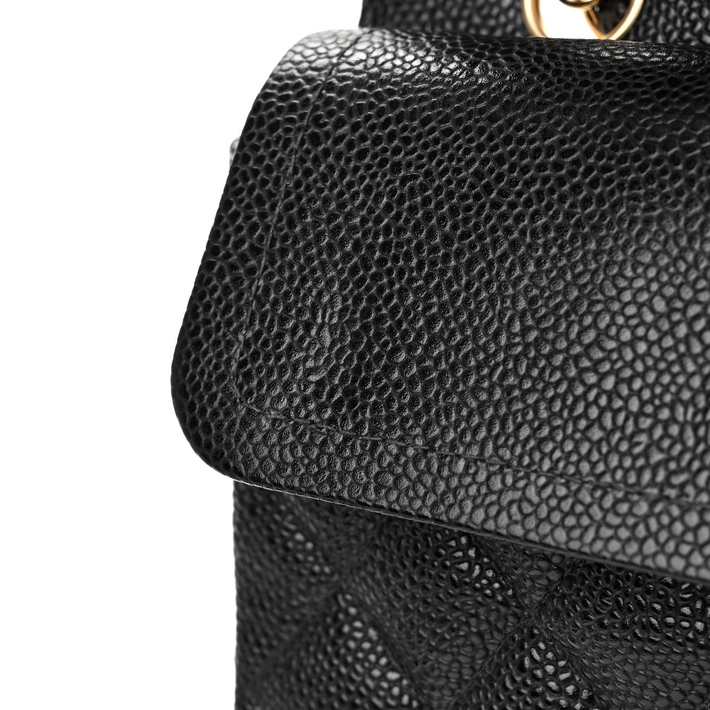 Caviar Quilted Small Double Flap Black