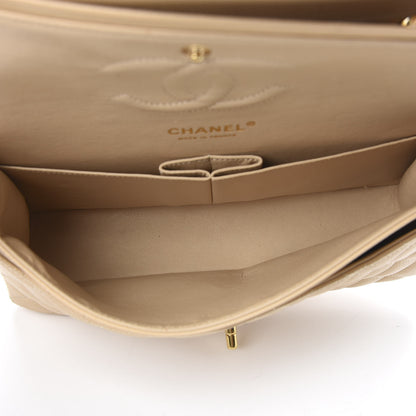 Chanel Caviar Quilted Medium Double Flap Beige 5 of 11