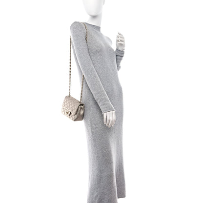 Chanel Metallic Lambskin Perforated Mini Square Flap Gold 2 of 10