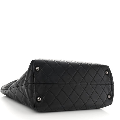 Chanel Calfskin Quilted Small Shopping In Chains Tote Black 4 of 10