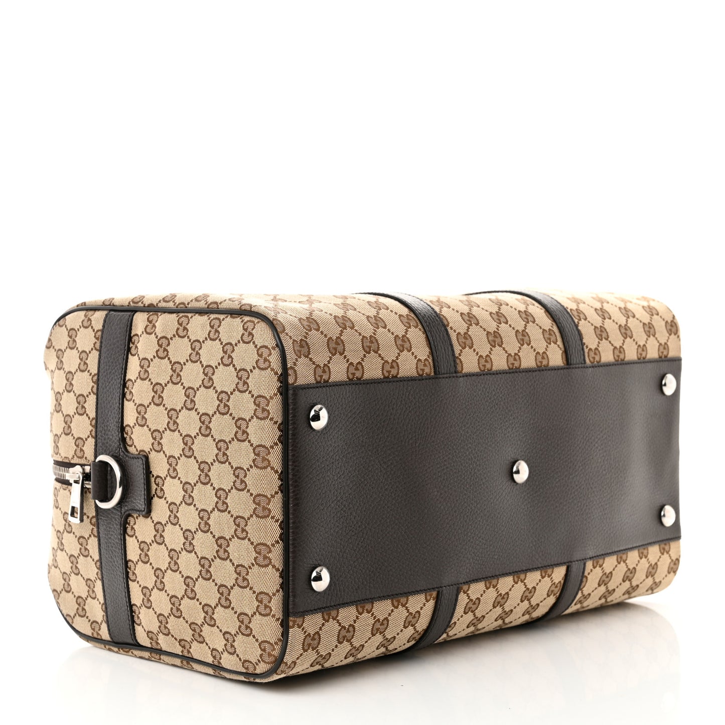 Monogram Dollar Calfskin Boston Duffle Bag Beige Ebony Testa di Moro Marrone Scuro