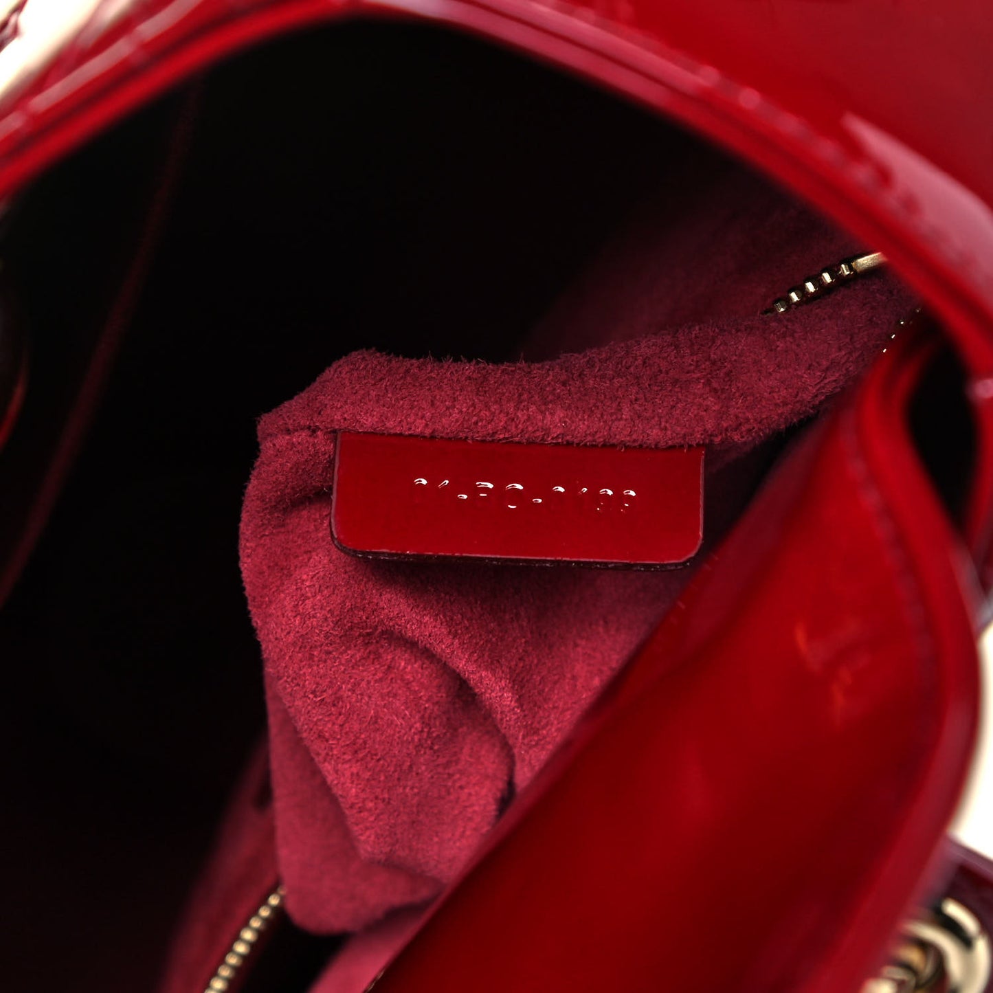 Patent Cannage Medium Lady Dior Burgundy Red