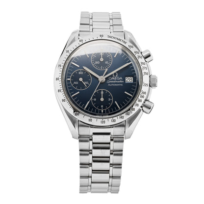 Omega Stainless Steel 39mm Speedmaster Date Chronograph Automatic Watch Blue 3511.80 1 of 4