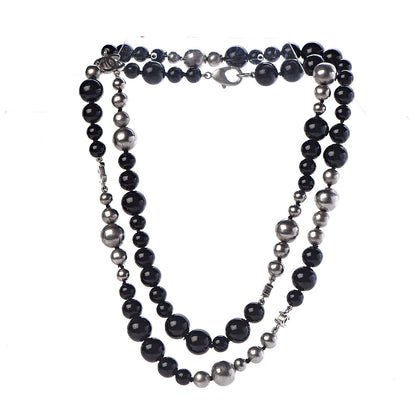 Chanel Pearl Beaded CC Long Necklace Black 3 of 6