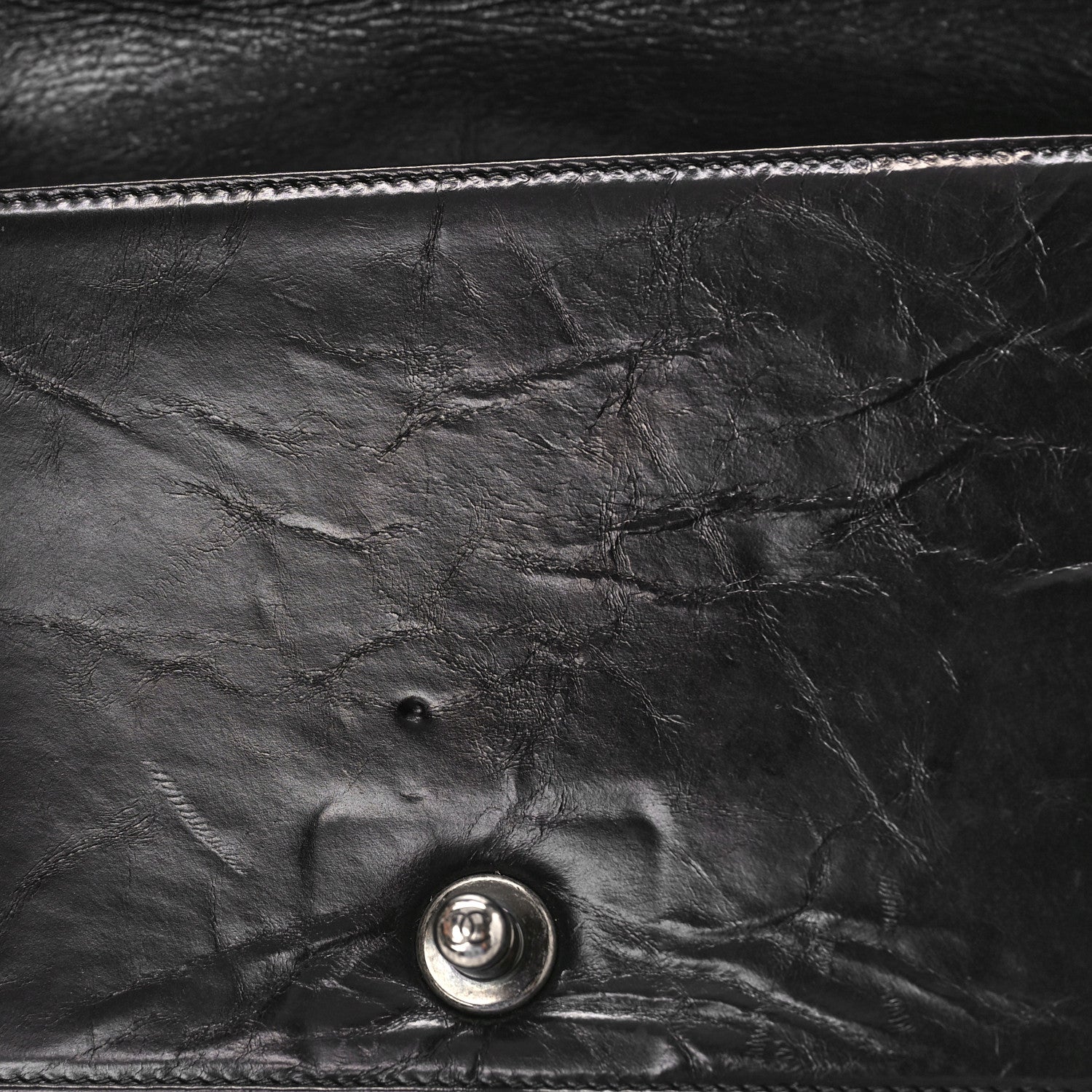 Chanel Glazed Calfskin Quilted Medium Boy Chained Flap Black 9 of 11