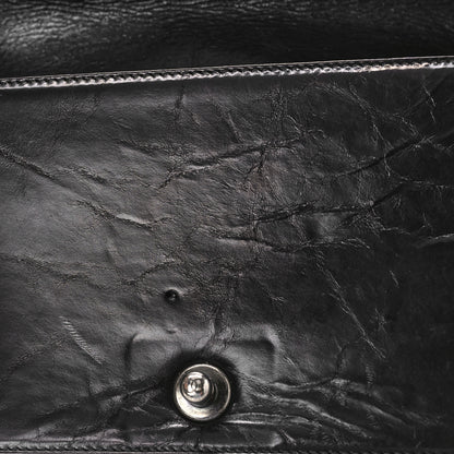 Chanel Glazed Calfskin Quilted Medium Boy Chained Flap Black 9 of 11