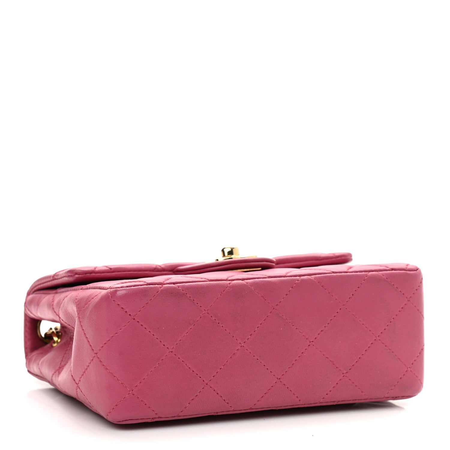 Chanel Lambskin Quilted Mini Square Flap Bag Pink 4 of 11