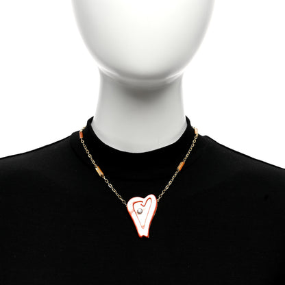 Roberto Coin 18K Yellow Gold Diamond Mother of Pearl Ariel's Heart of Hope Pendant Necklace Black 3 of 4