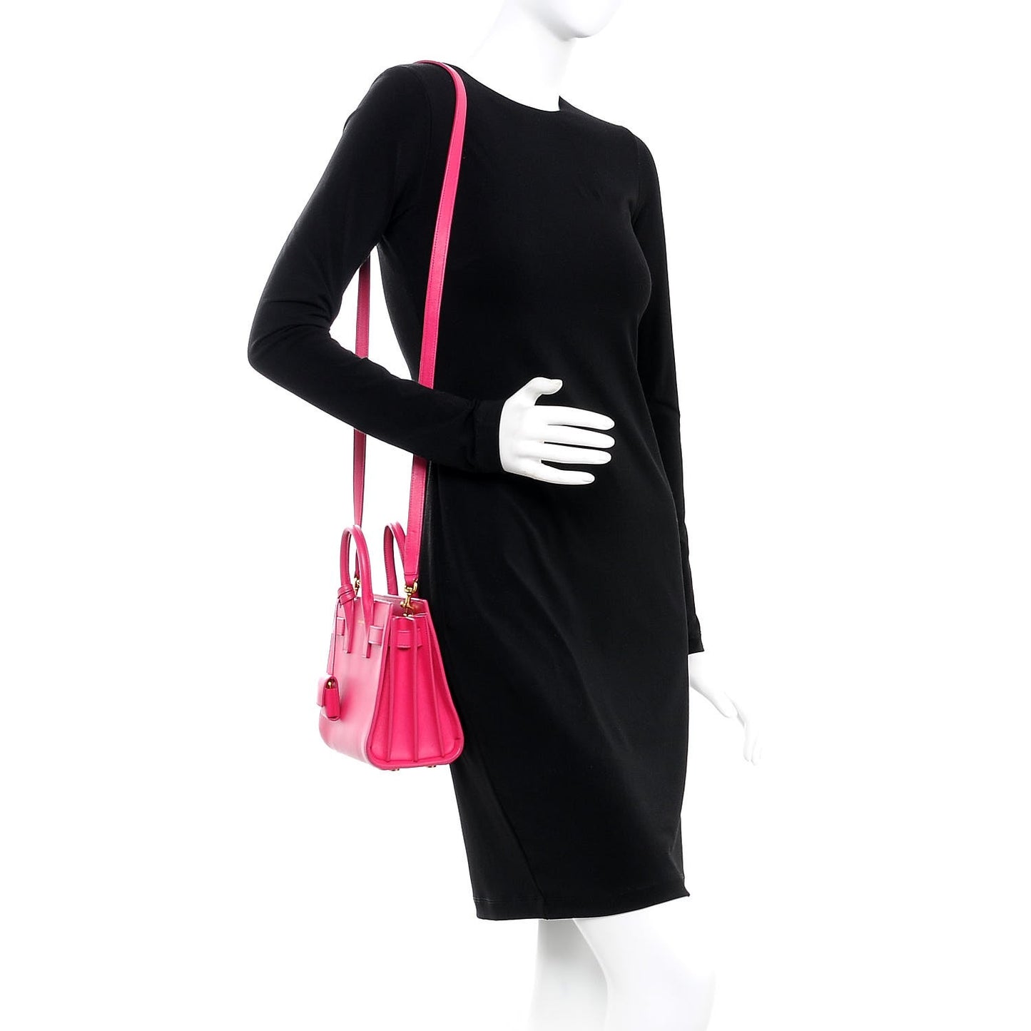 Calfskin Nano Sac De Jour Lipstick Fuchsia