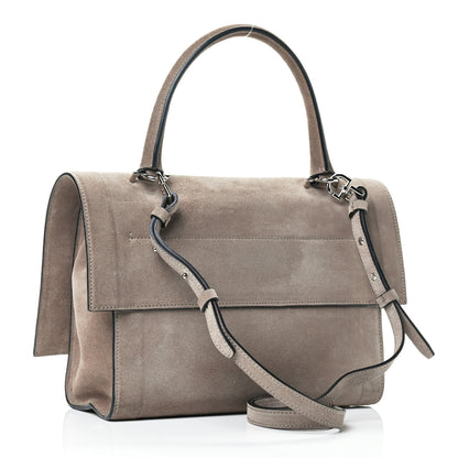 Givenchy Suede Medium Shark Lock Satchel Taupe 2 of 4