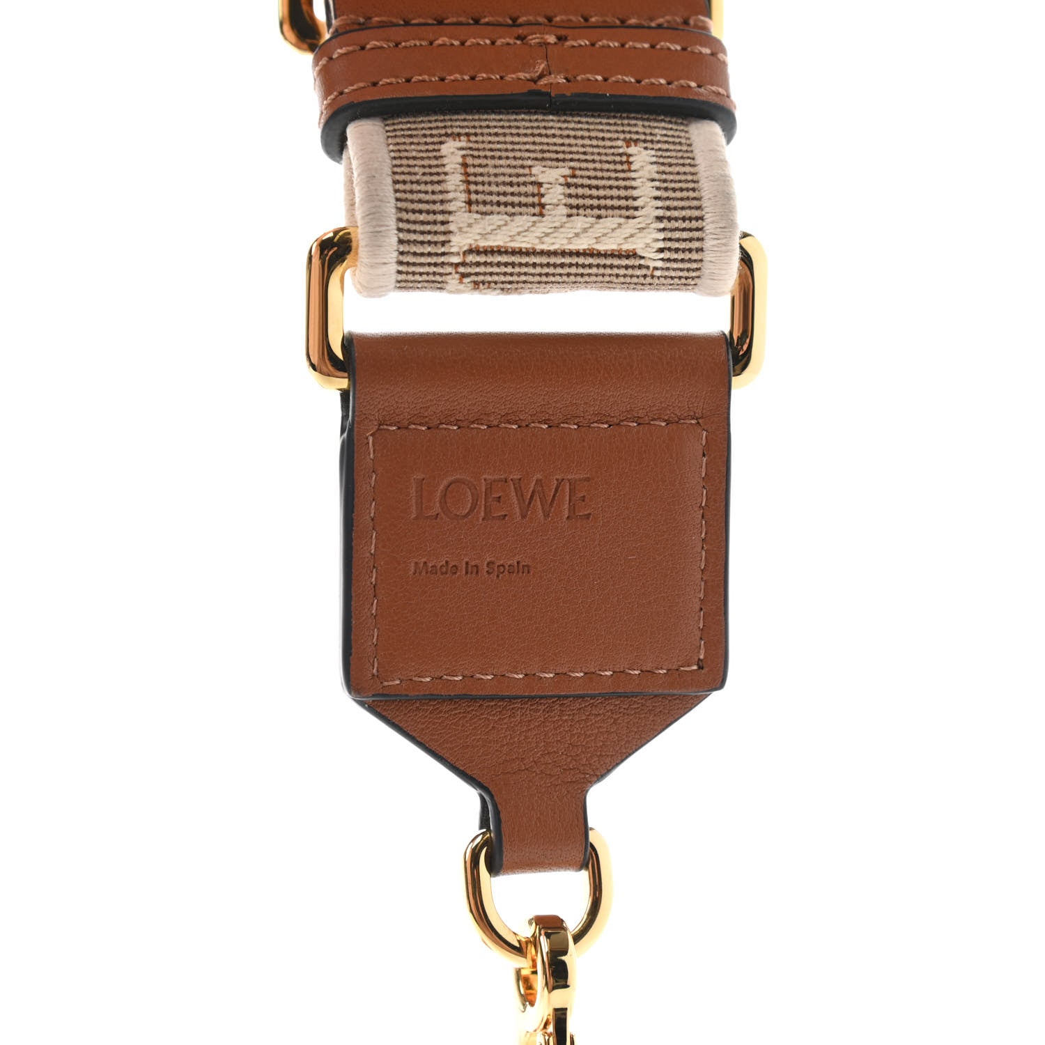 Loewe Calfskin Jacquard Anagram Strap Natural Tan 3 of 5