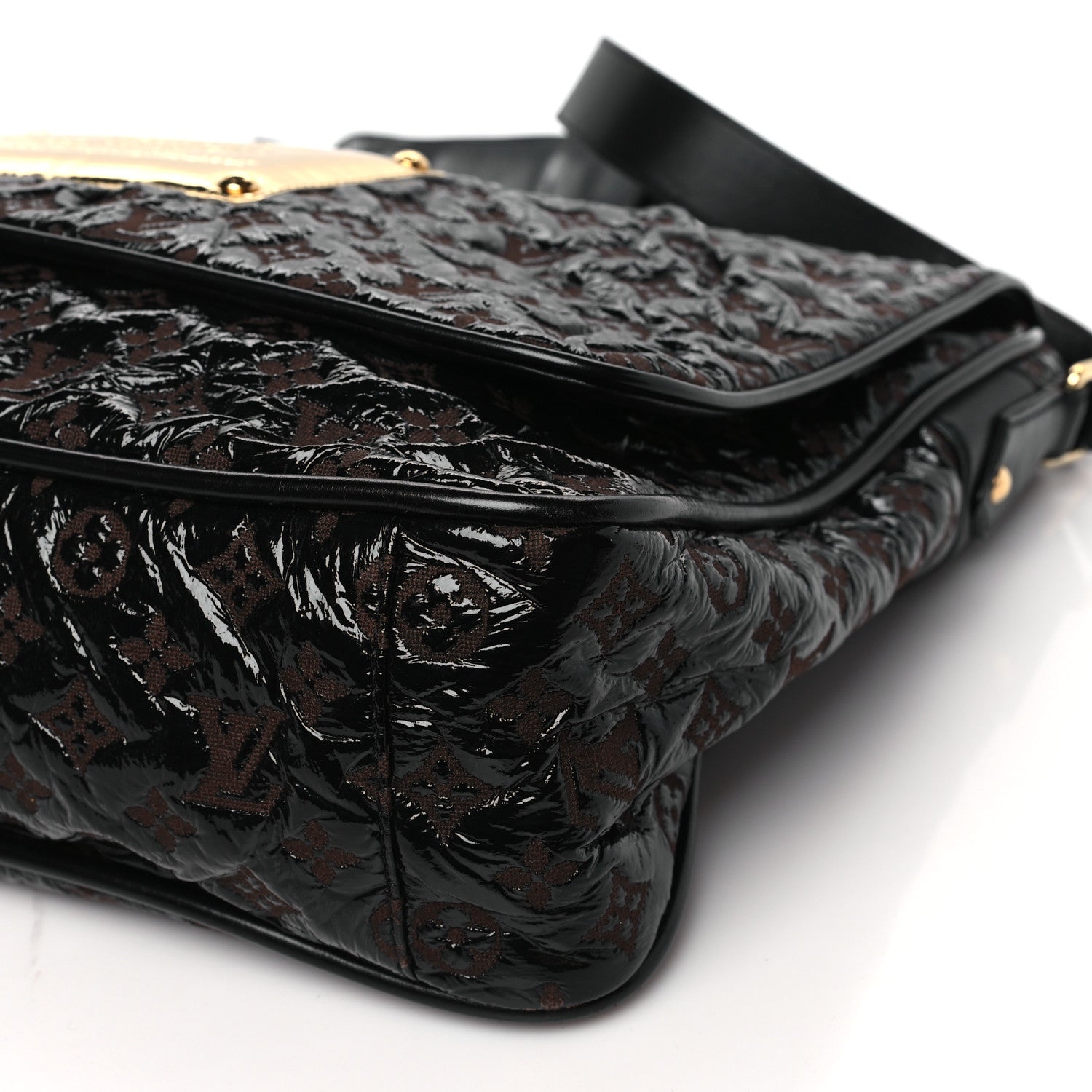 Louis Vuitton Vinyl Monogram Squishy Inventeur Messenger Bag Black 9 of 9