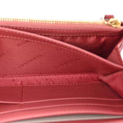 Burberry Calfskin Horseferry Check Porter Continental Wallet Copper Pink 5 of 6