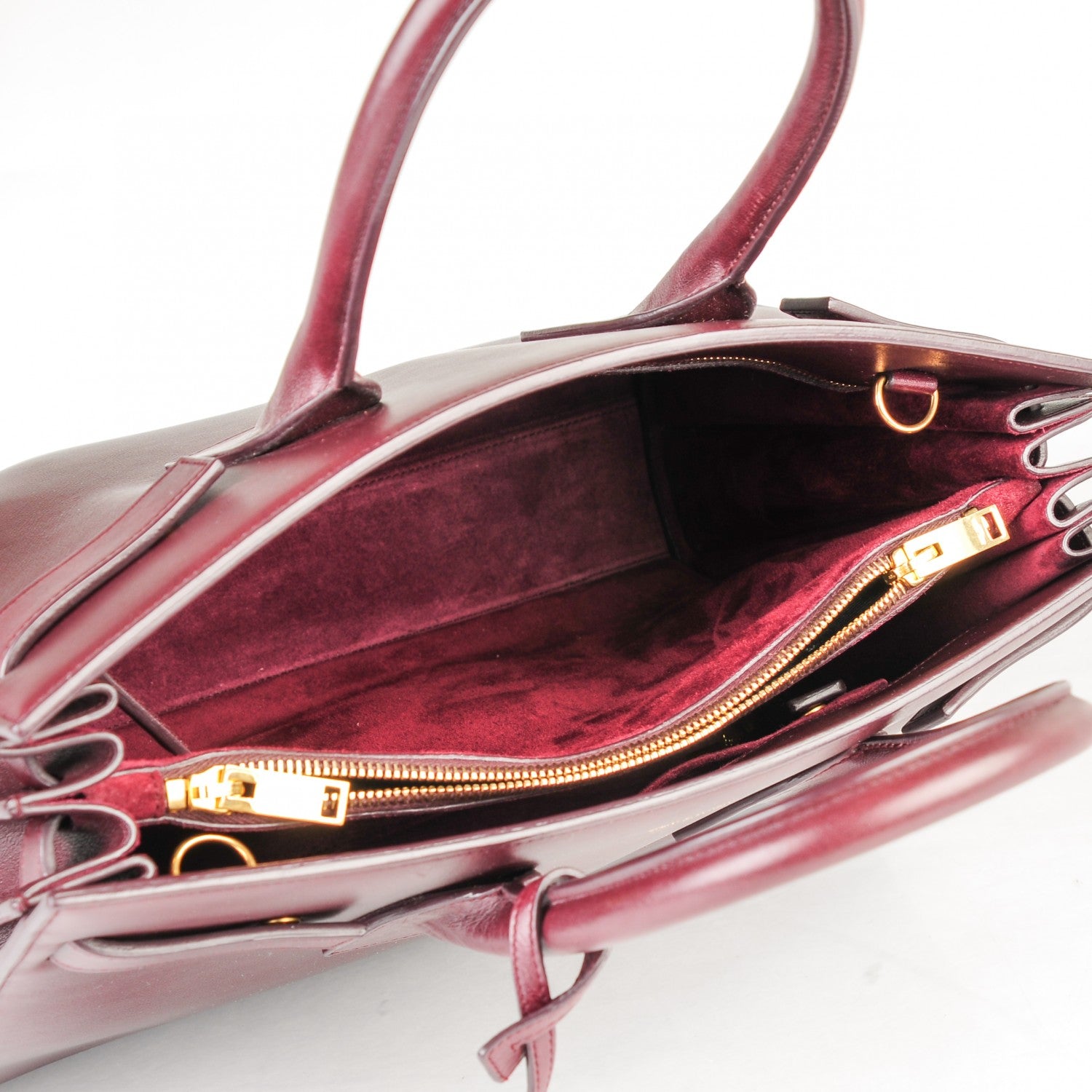Saint Laurent Calfskin Small Sac De Jour Amarena 10 of 16