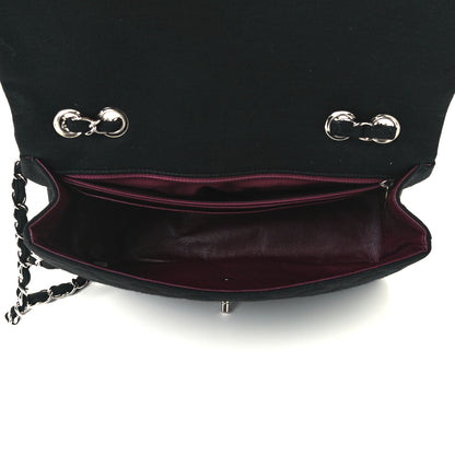 Chanel Jersey Quilted Jumbo Single Flap Black 5 of 13