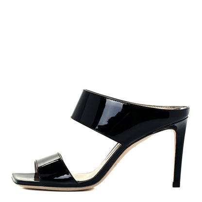 Jimmy Choo Patent Calfskin Sandals 36 Black 1 of 9