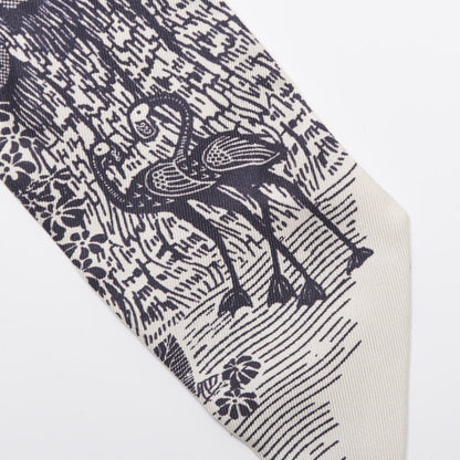 Christian Dior Silk Toile De Jouy Tropicalia Mitzah Scarf Indigo 4 of 4