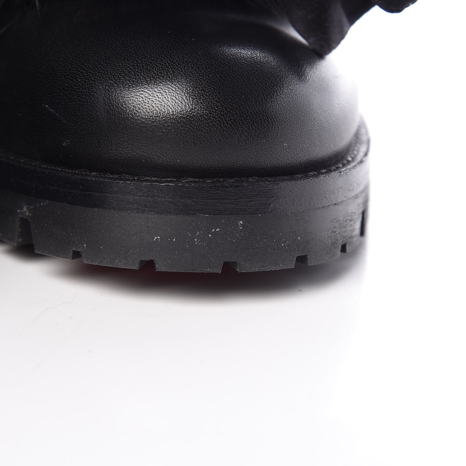 Christian Louboutin Calfskin Mink Jenny From the Alps 70 Ankle Boots 36.5 Black 10 of 13