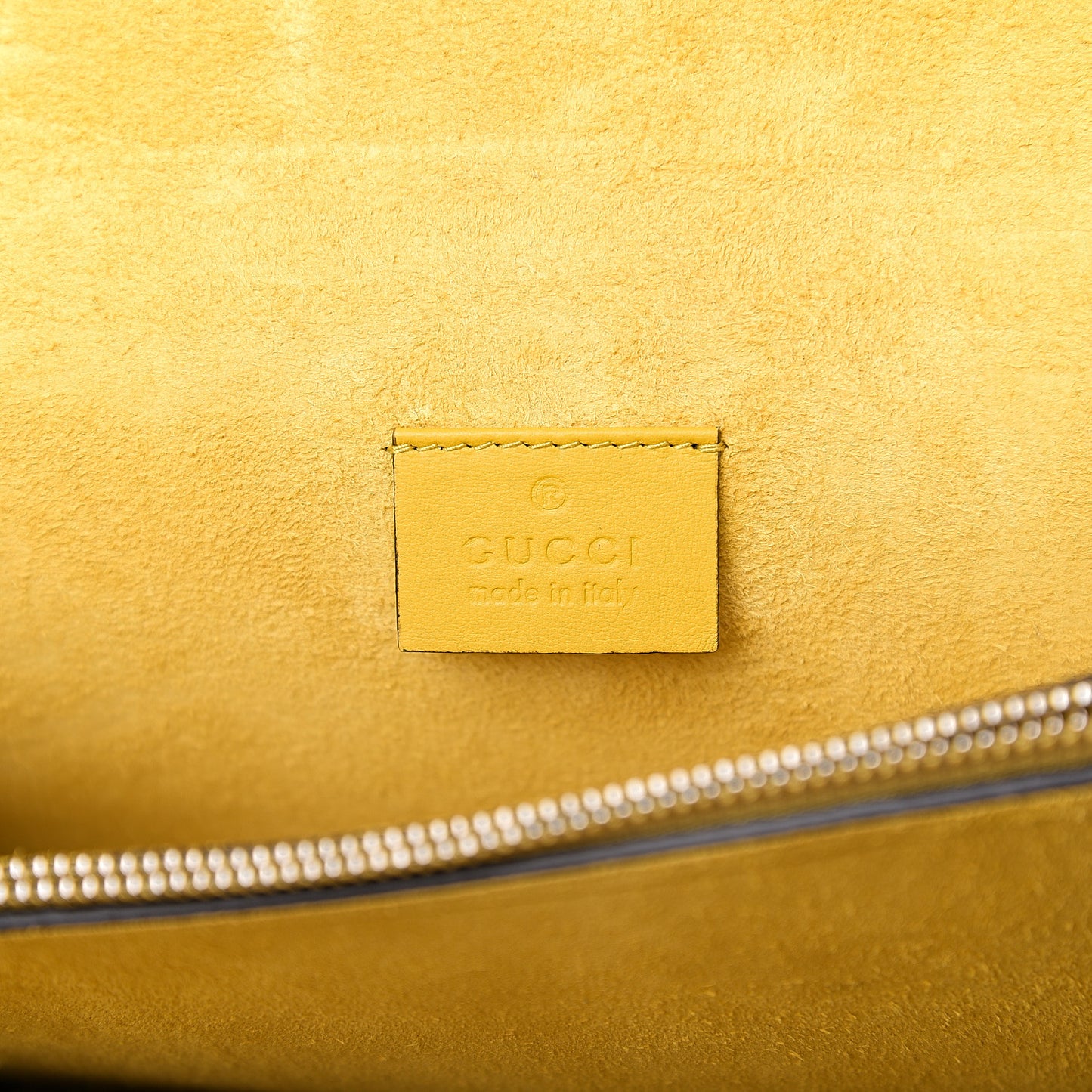 GG Supreme Monogram Crystal Bow Embroidered Medium Dionysus Shoulder Bag Yellow