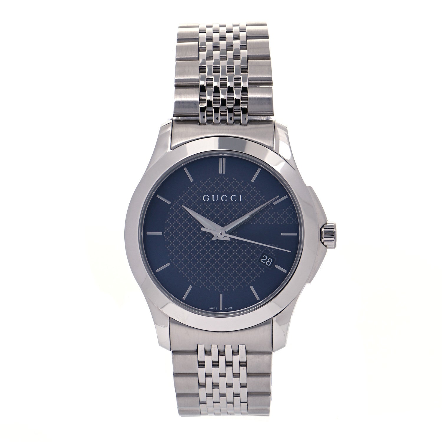 Gucci Stainless Steel 38mm G-Timeless Quartz Watch Navy 1 of 6