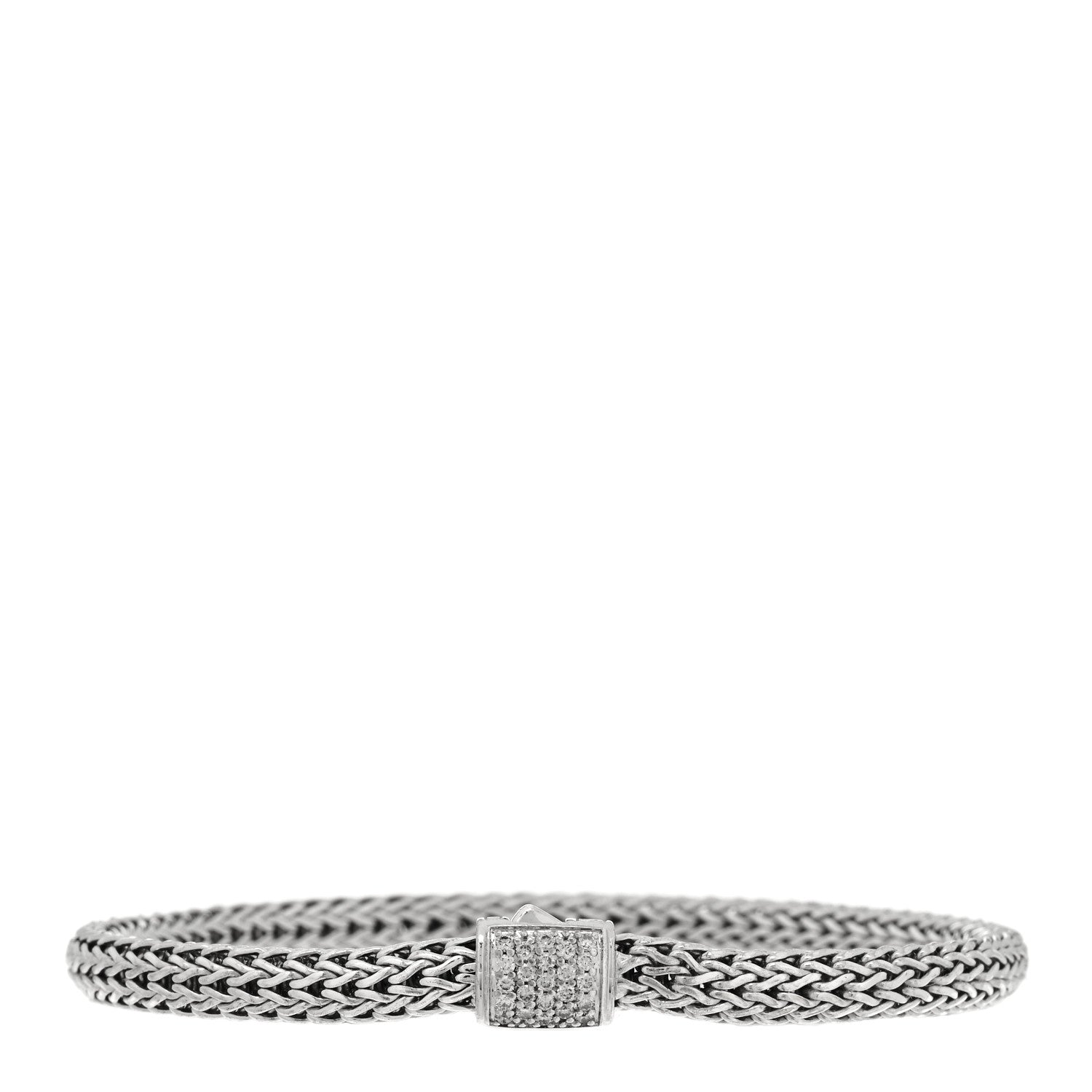 John Hardy Sterling Silver Diamond 5mm Classic Chain Bracelet 1 of 3