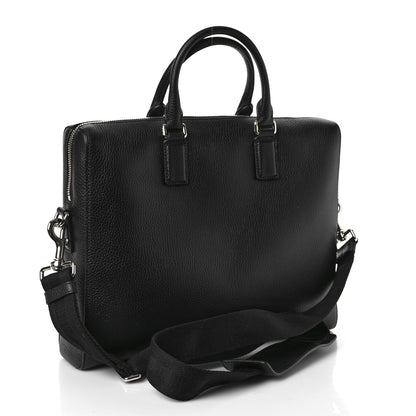 Gucci Pebbled Calfskin Briefcase Black 3 of 8