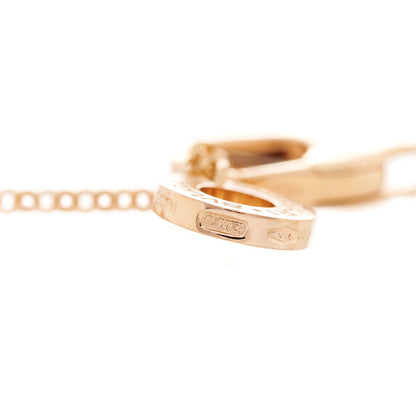 Bulgari 18K Rose Gold Diamond Small B.Zero1 Pave Pendant Necklace 6 of 9