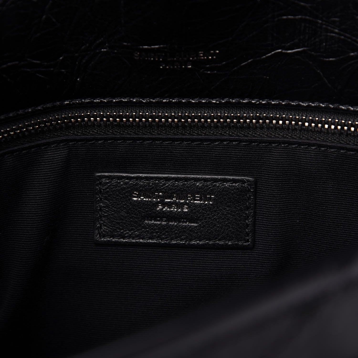 Saint Laurent Crinkled Calfskin Matelasse Monogram Medium Niki Chain Satchel Black 8 of 10