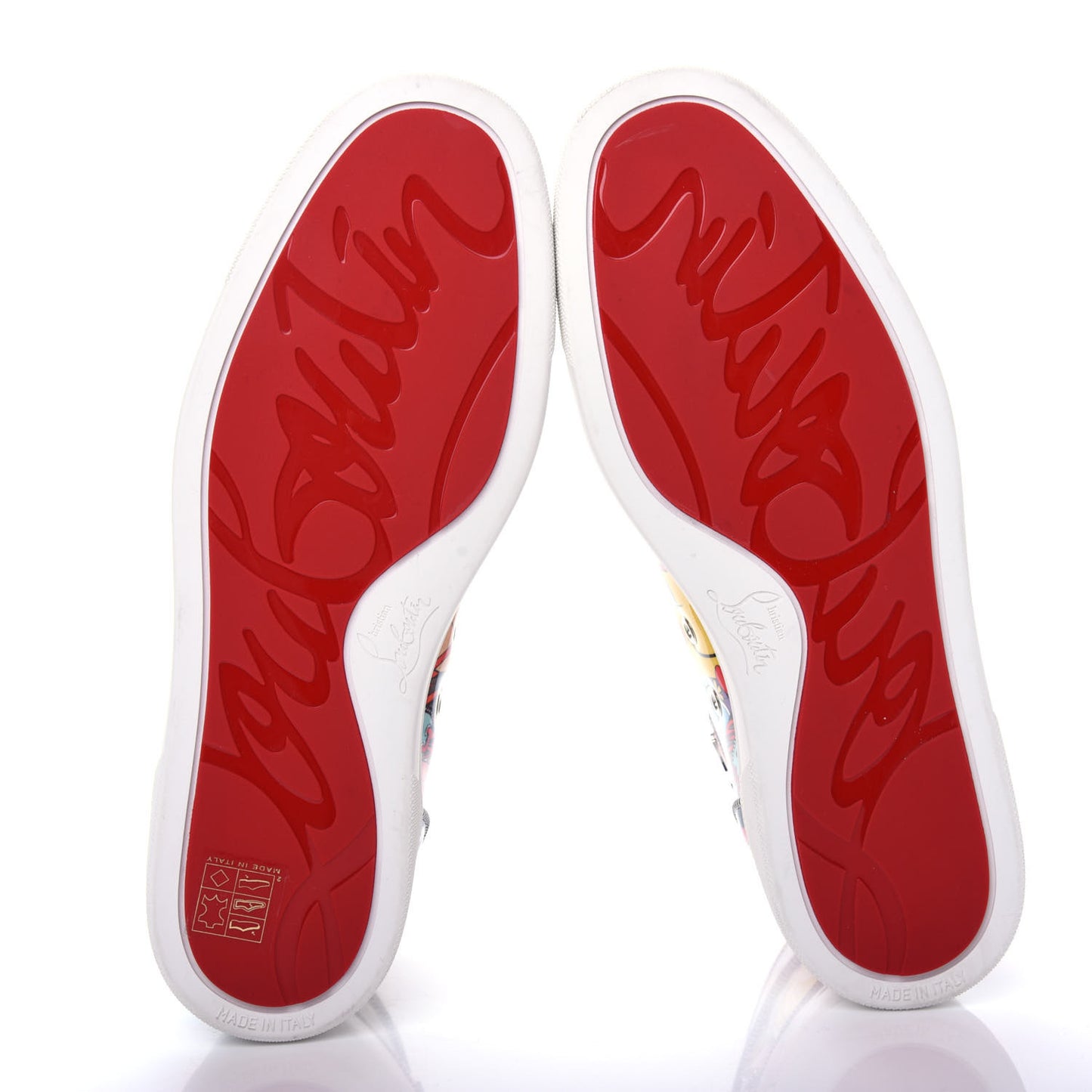 Mens Creative Super Loubi Print Orlato Flat Sneakers 41 Multicolor