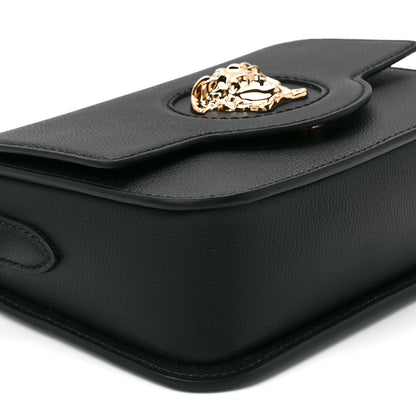 Versace Grained Calfskin La Medusa Flap Shoulder Bag Black 11 of 12