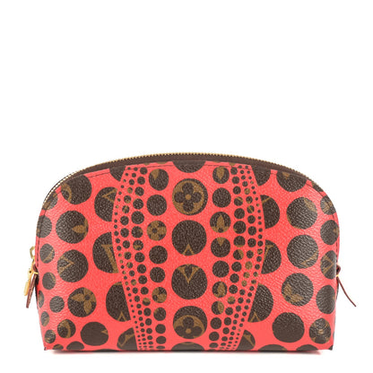Louis Vuitton Monogram Kusama Pumpkin Dots Cosmetic Pouch Red 1 of 7