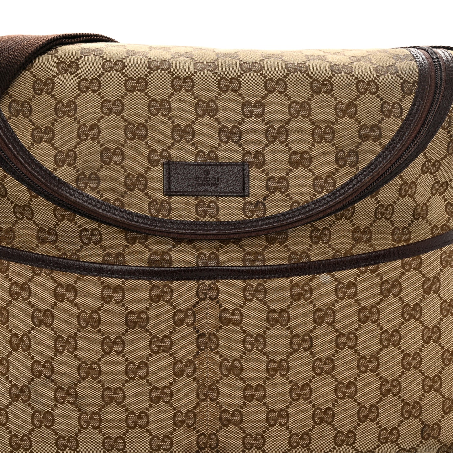 Monogram Natural Pigskin Large Diaper Bag Beige Ebony Cocoa Dark Chocolate