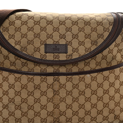 Gucci Monogram Natural Pigskin Large Diaper Bag Beige Ebony Cocoa Dark Chocolate 9 of 14