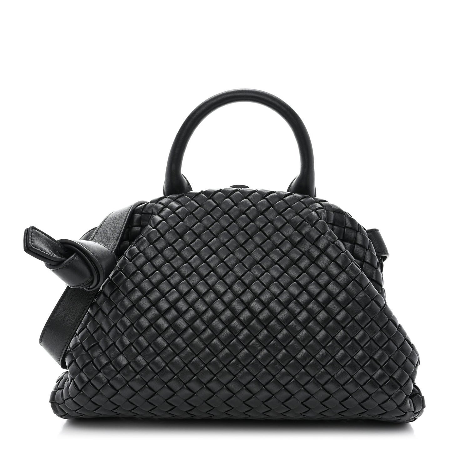 Nappa Intrecciato Small Padded The Handle Black