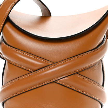Alexander McQueen Calfskin Curve Bucket Bag Tan 8 of 11